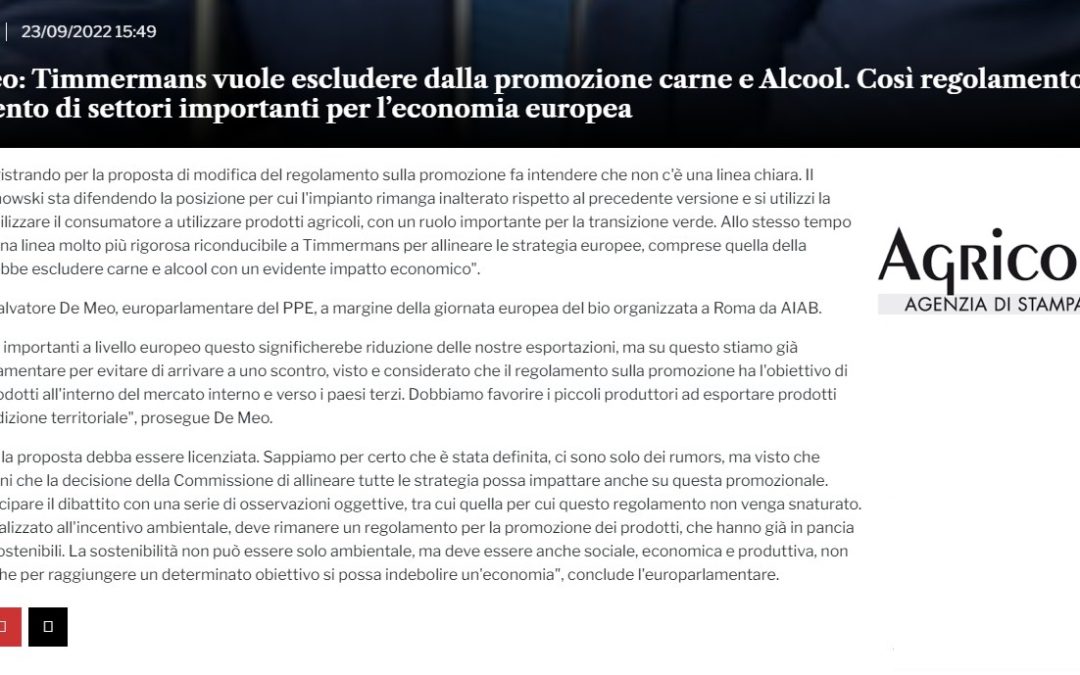 Agricolae.eu 23 Settembre 2022