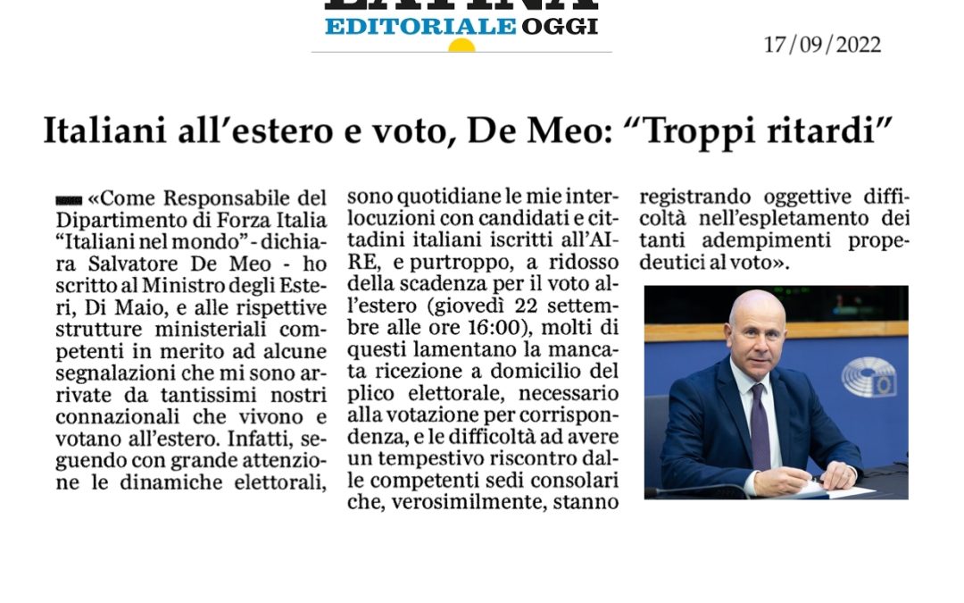 Latina Oggi 17 Settembre 2022